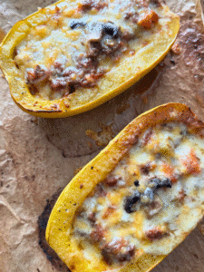 courge spaghetti farcie au chili