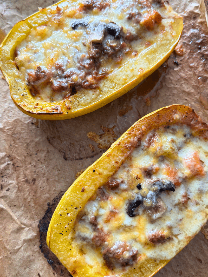 courge spaghetti farcie au chili